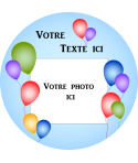 Photo sur gâteau anniversaire ballons