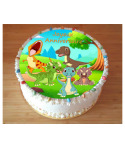 Photo sur gateau dinosaure