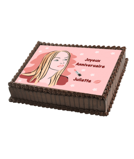 gâteau décorée femme blonde