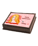 gâteau décorée femme blonde