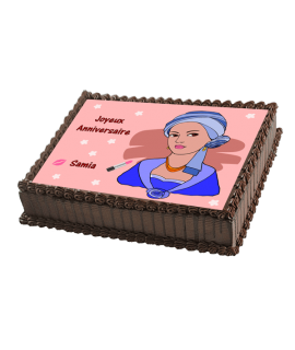 gâteau décorée femme avec voile