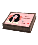 gâteau décorée femme brune