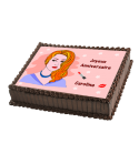 gâteau décorée femme rousse