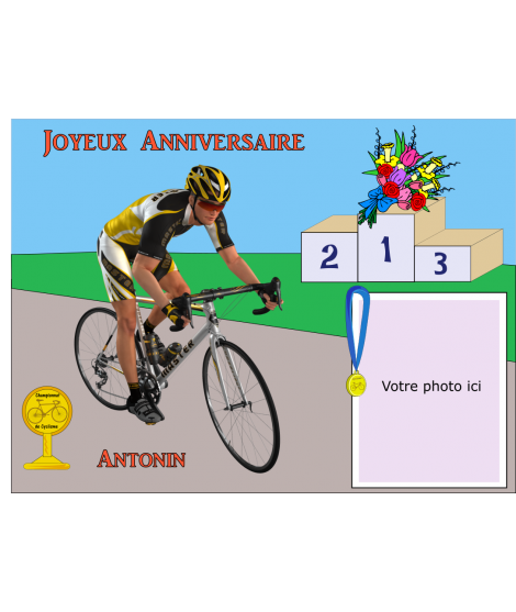 Gateau Personnalise Photo Comestible Cyclisme